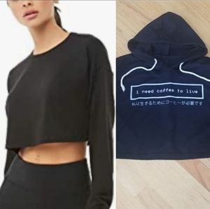 Need coffee to live crop top